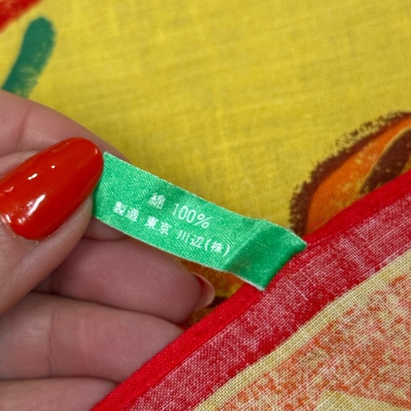 Vintage Guess & Benetton Scarves Lot, Autumn Berry Print & Retro Starburst - Picture 9 of 10